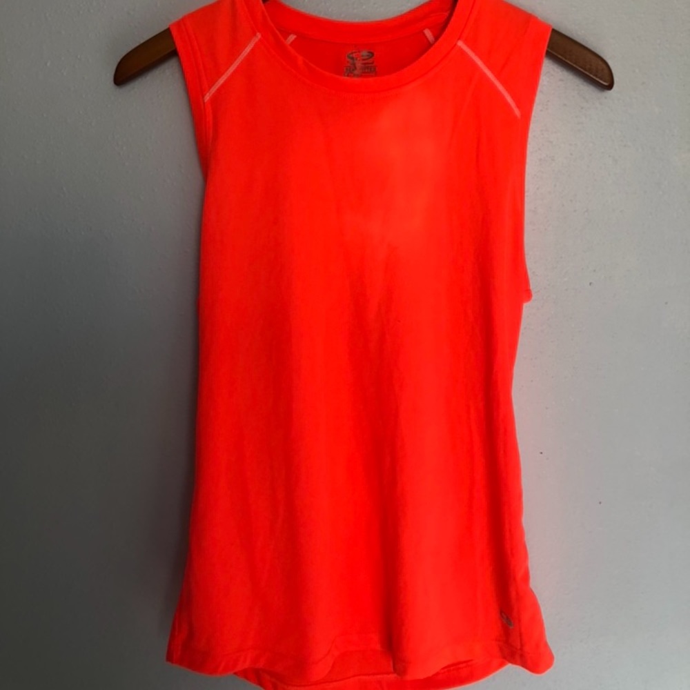 Neon Orange Workout Tank Top